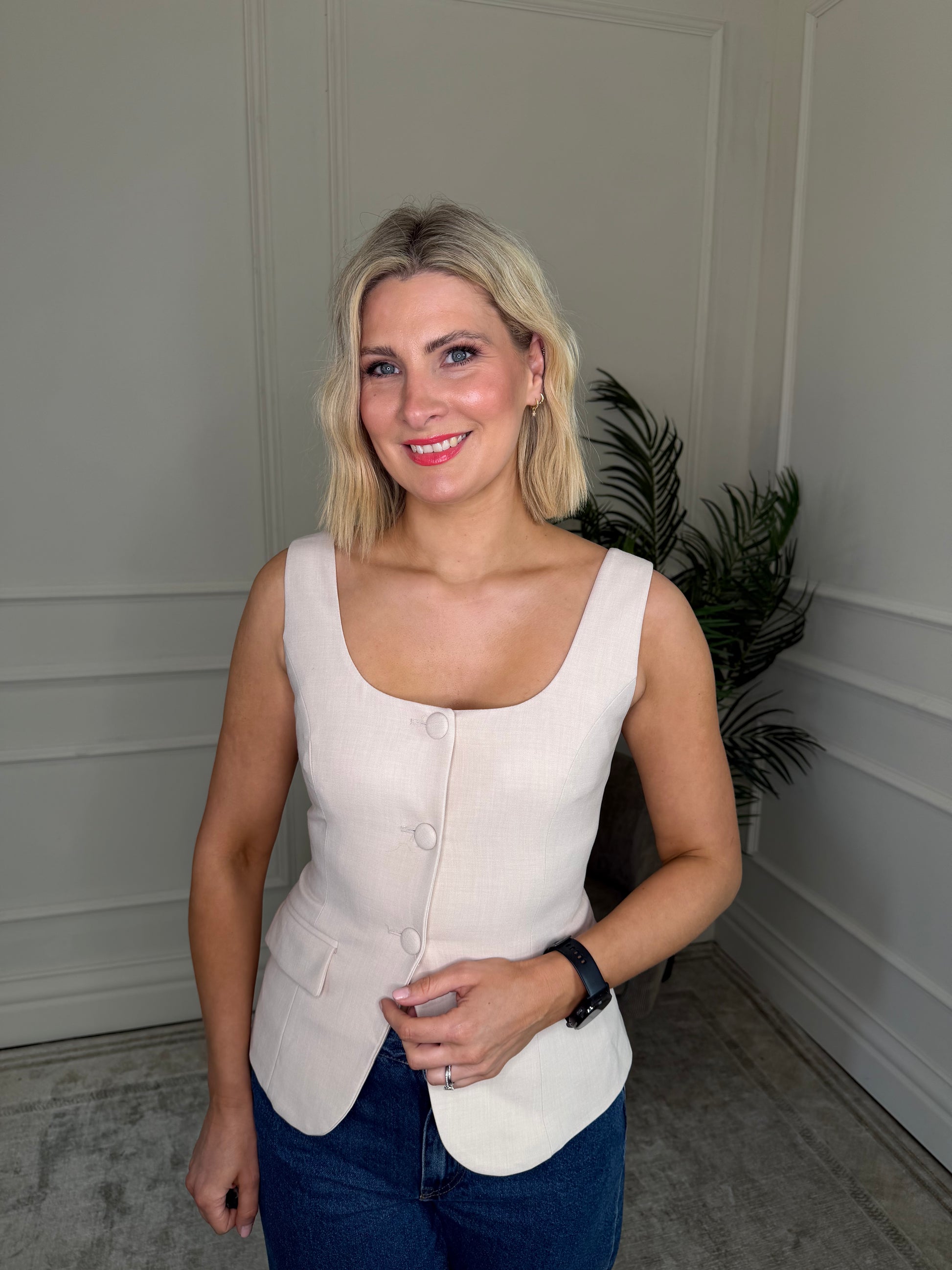 Belle Waistcoat Beige