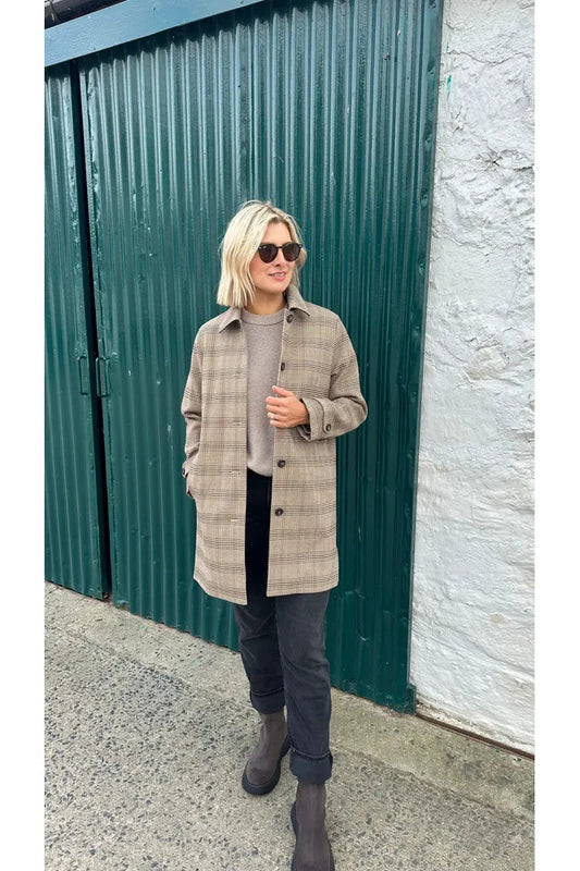 Gant  Checked Car Coat