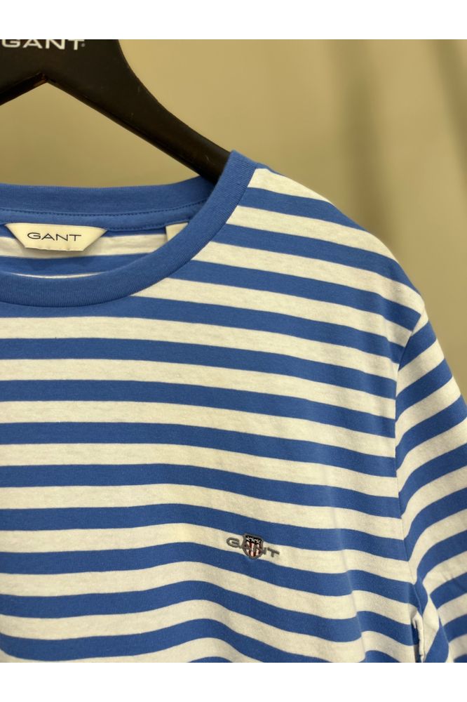 SS25 Gant Striped Shield SS T-Shirt