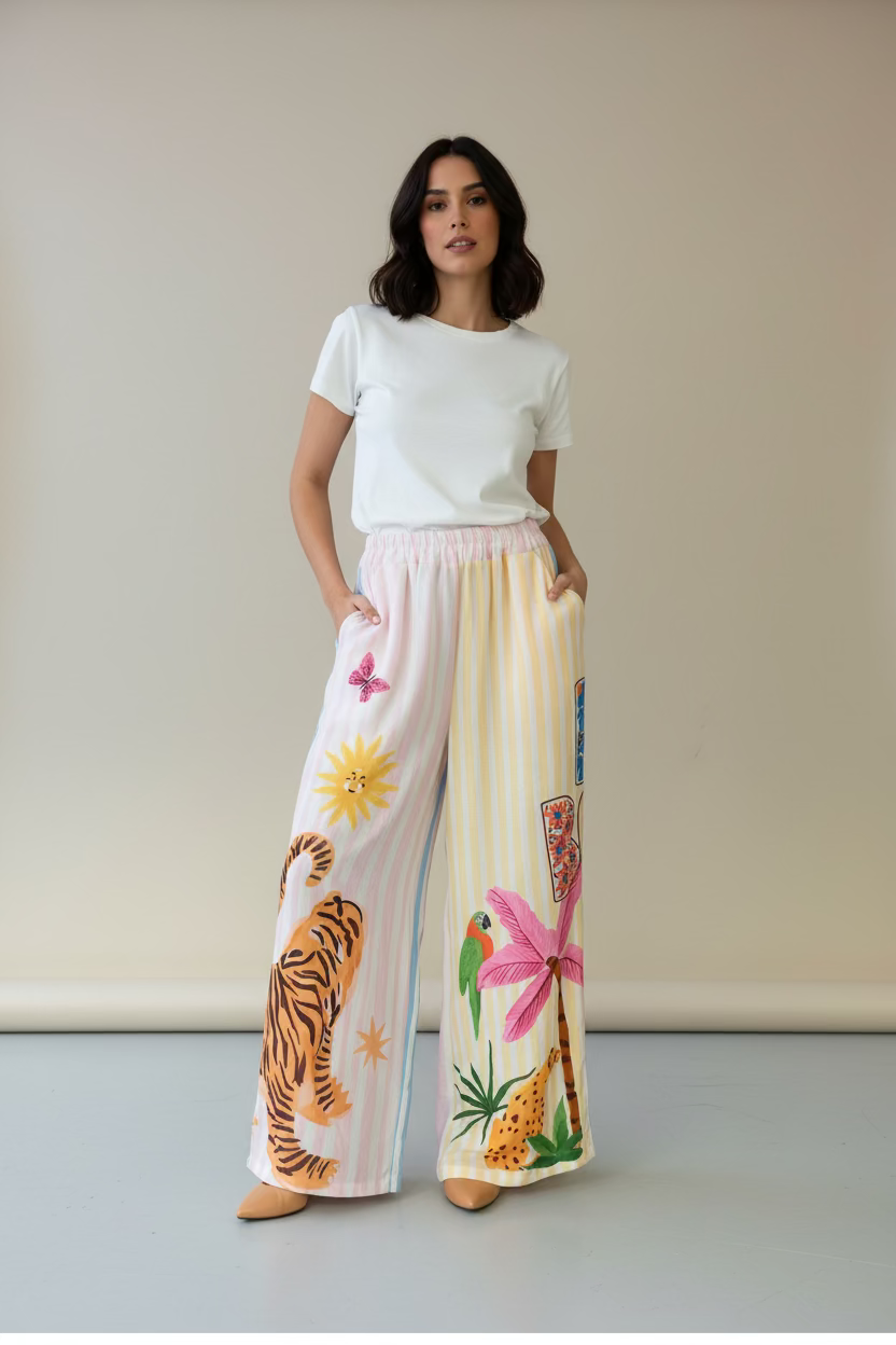 Carla Jungle Print Trousers Multi