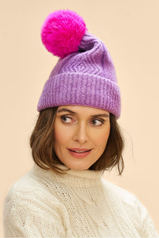 AW24 Powder Ingrid Bobble Hat