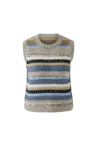 Oui Slipover Brown Blue 98041