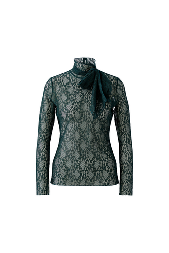 Oui Turtleneck Shirt Scarab 99907