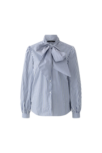 Oui Blouse White Blue 100415