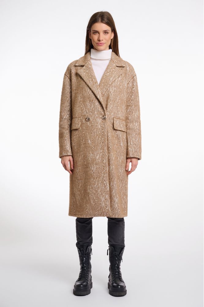 Rino & Pelle Inge Coat Brew Birch Zigzag