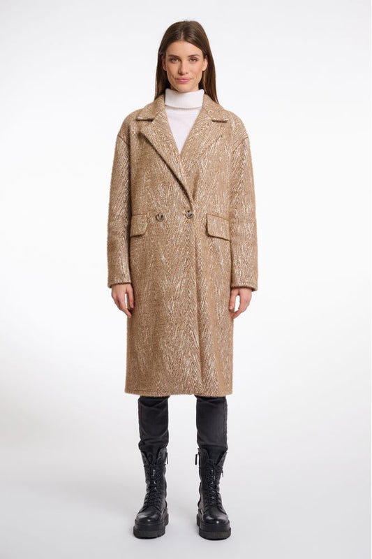Rino & Pelle Inge Coat Brew Birch Zigzag