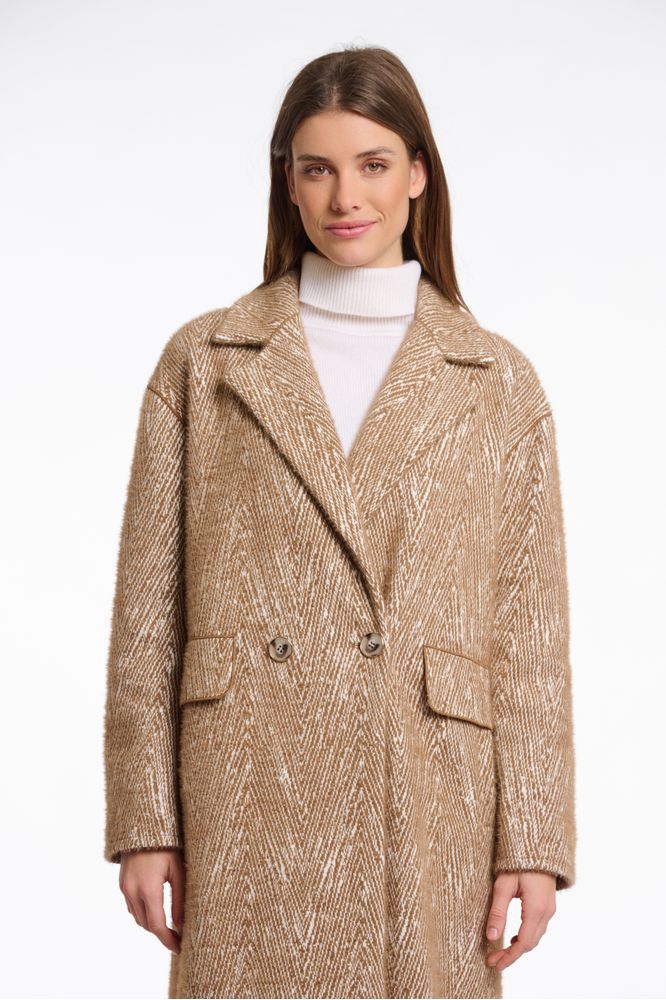 Rino & Pelle Inge Coat Brew Birch Zigzag