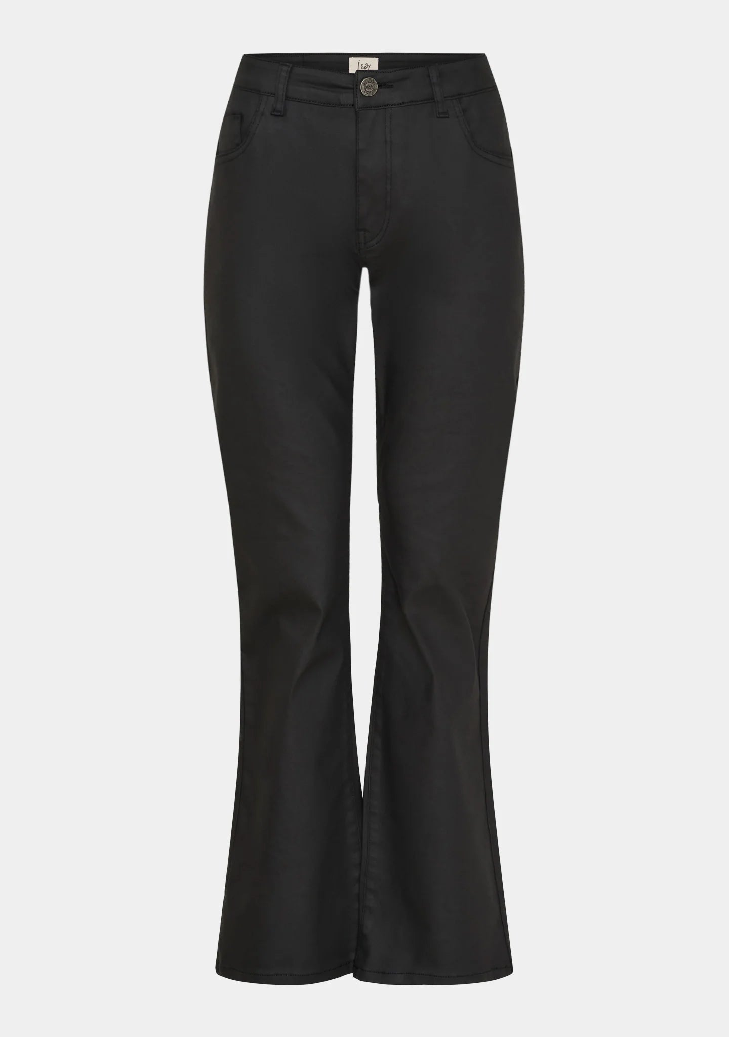 I Say Flare Coated Trouser-Black