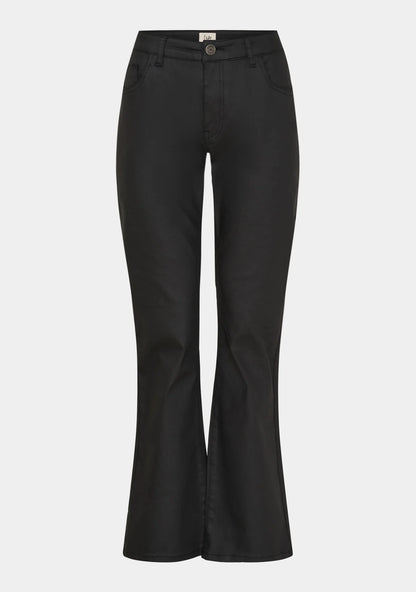 I Say Flare Coated Trouser-Black
