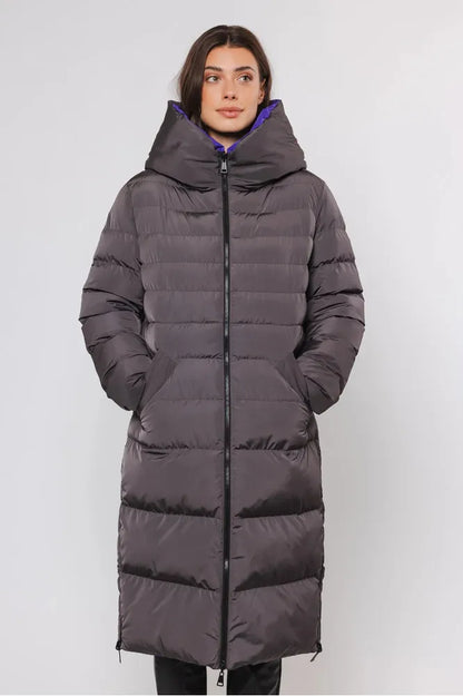 AW24 Rino & Pelle Keila Coat Graphite&Purple