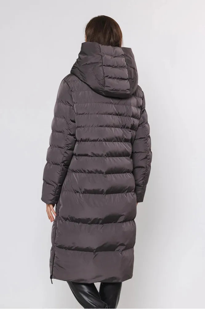 AW24 Rino & Pelle Keila Coat Graphite&Purple