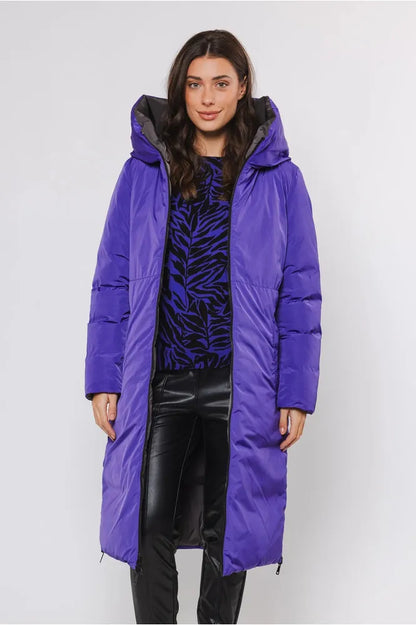 AW24 Rino & Pelle Keila Coat Graphite&Purple