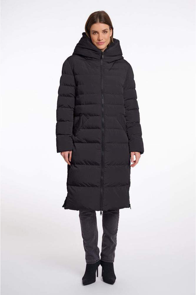 Rino & Pelle Keilafur Hooded Coat BlackStone
