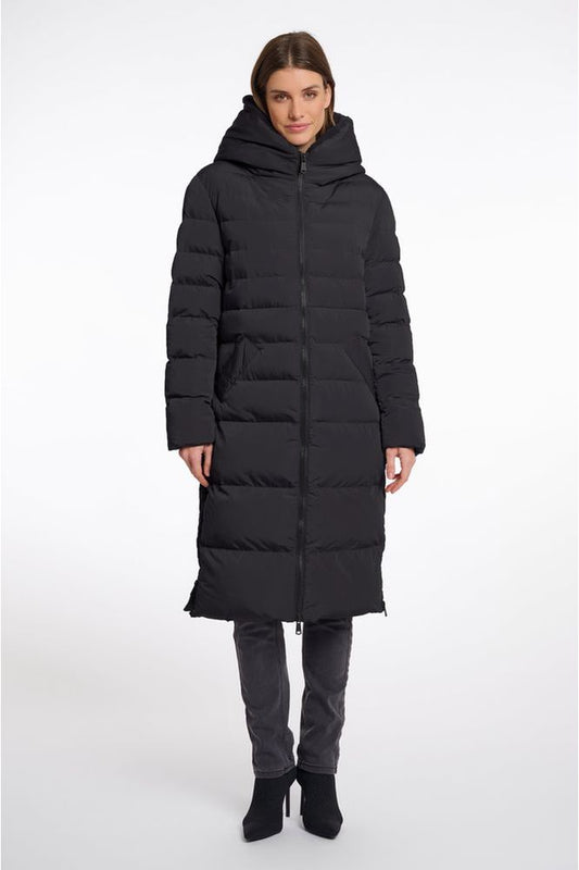 Rino & Pelle Keilafur Hooded Coat BlackStone