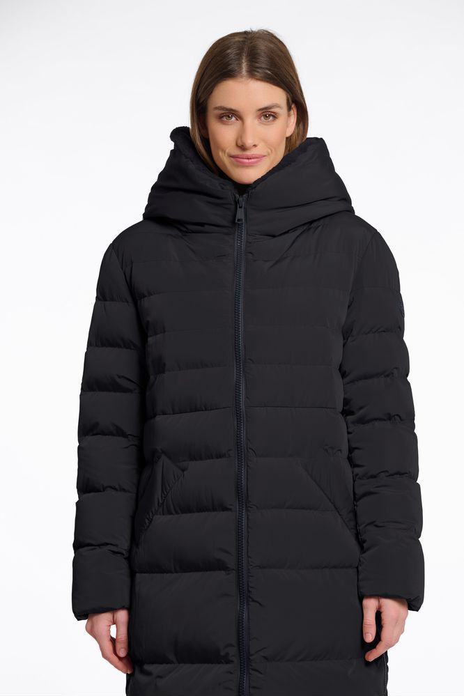 Rino & Pelle Keilafur Hooded Coat BlackStone