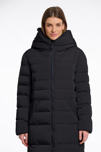 Rino & Pelle Keilafur Hooded Coat BlackStone