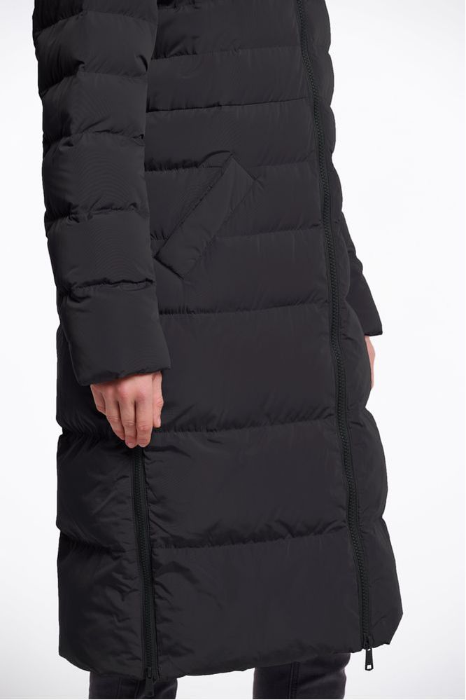 Rino & Pelle Keilafur Hooded Coat BlackStone
