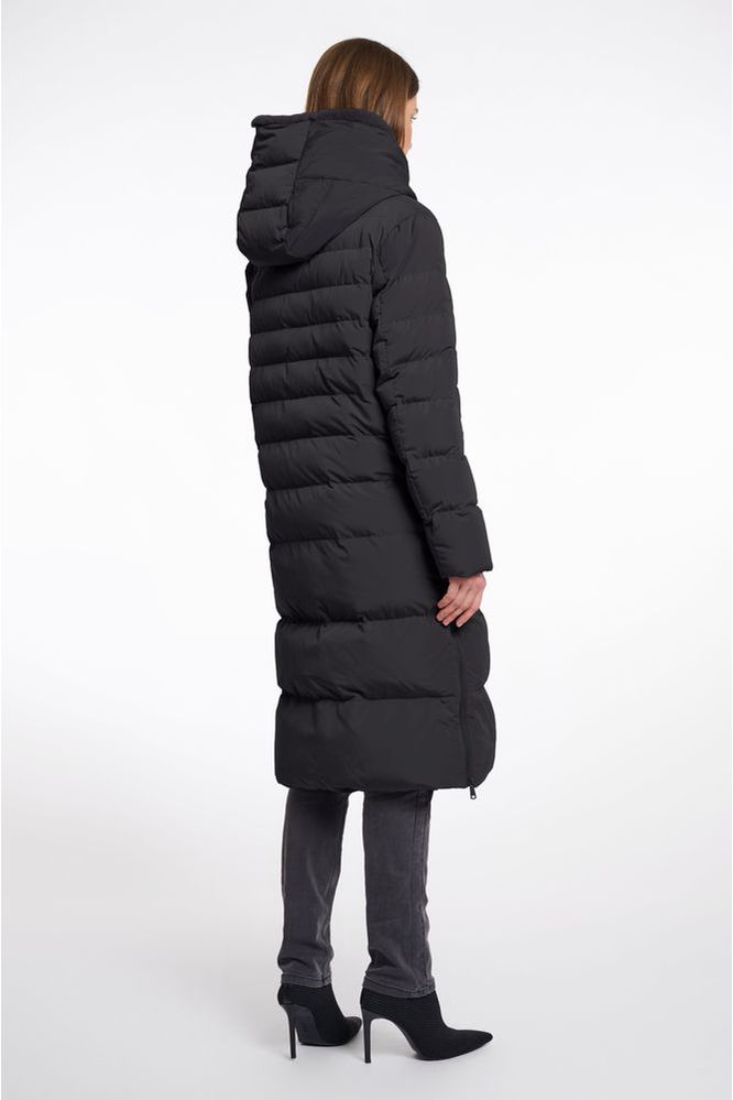 Rino & Pelle Keilafur Hooded Coat BlackStone