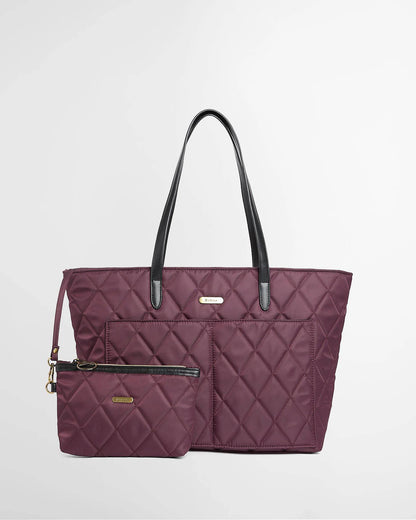Barbour Quilted Tote Fig