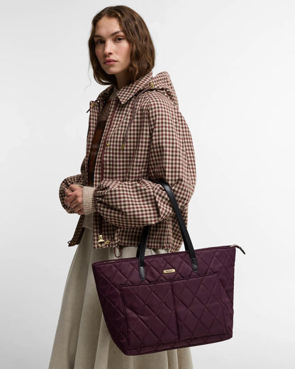 Barbour Quilted Tote Fig