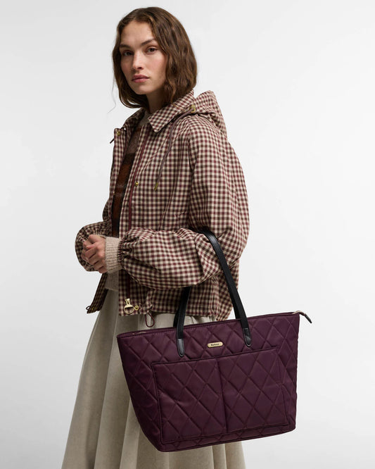Barbour Quilted Tote Fig