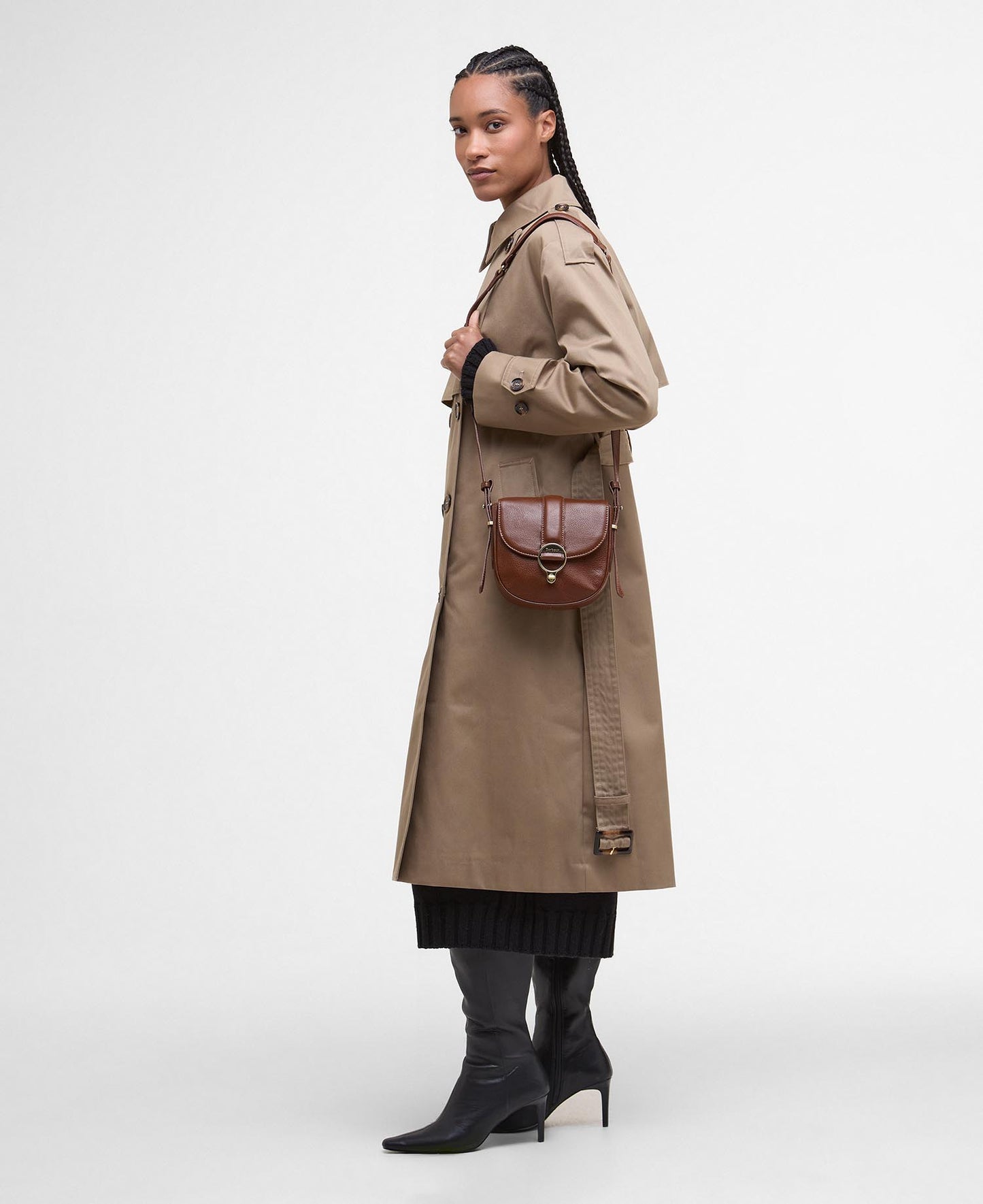 Barbour Elm Leather Bag Brown