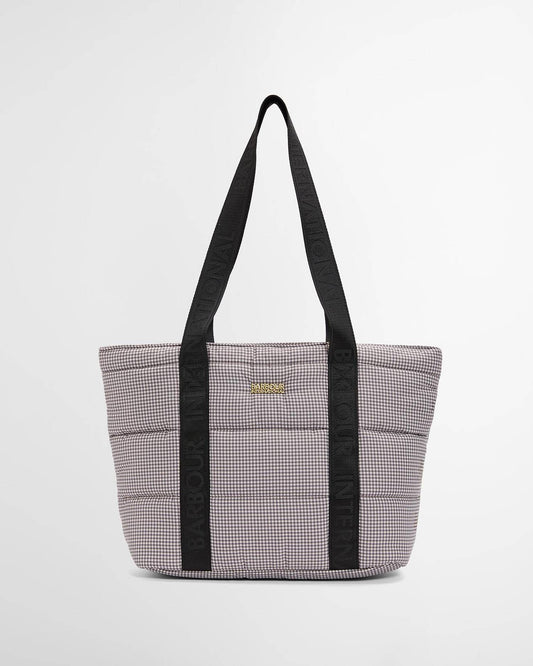 Barbour Monaco Check Tote Bag Truffle