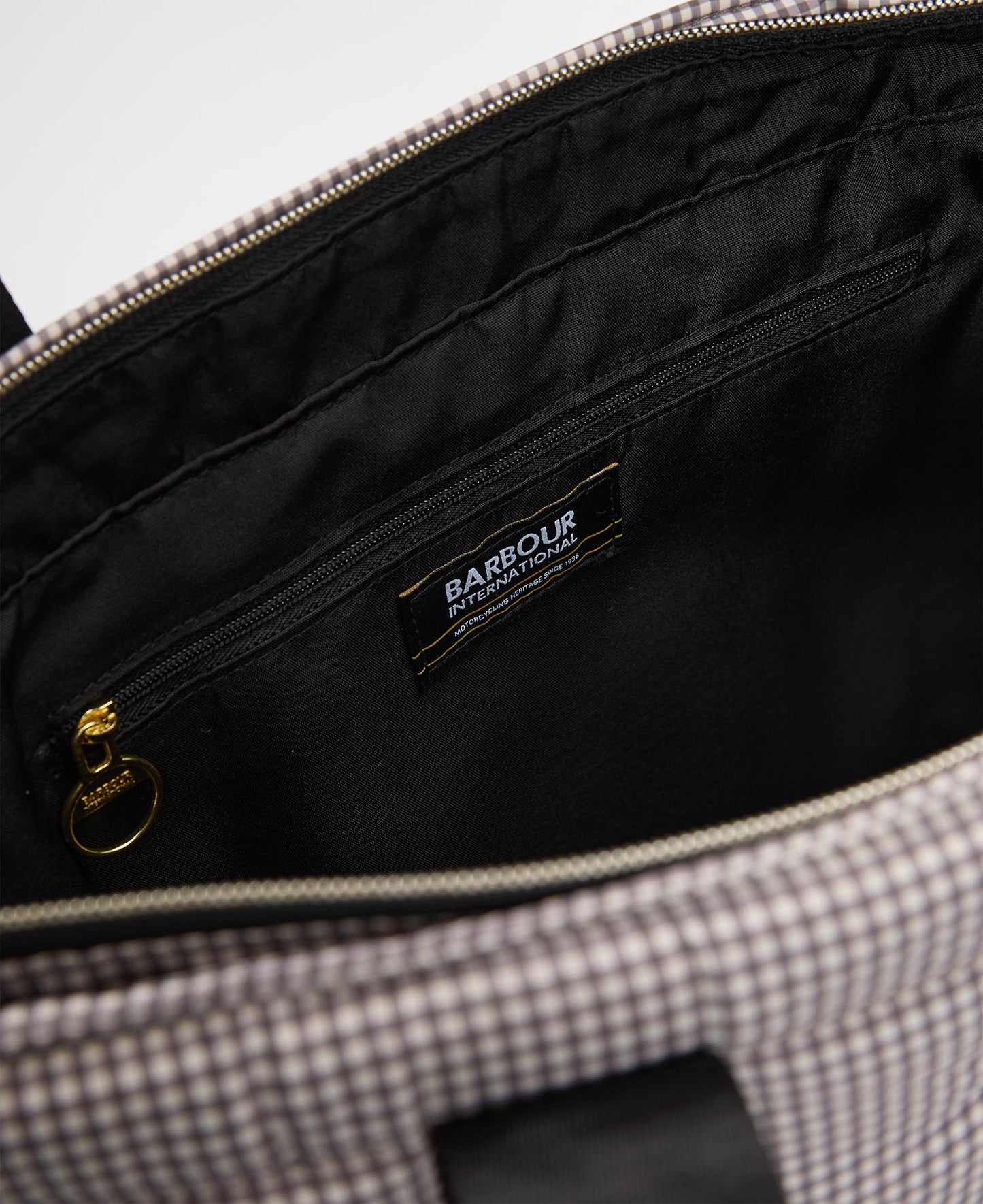 Barbour Monaco Check Tote Bag Truffle