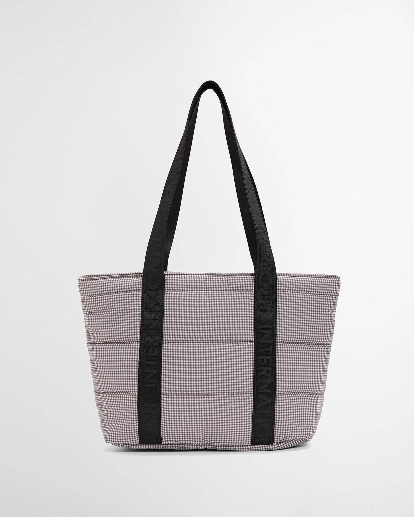 Barbour Monaco Check Tote Bag Truffle