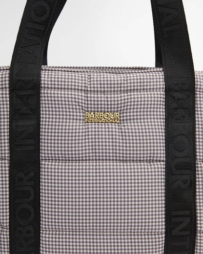 Barbour Monaco Check Tote Bag Truffle