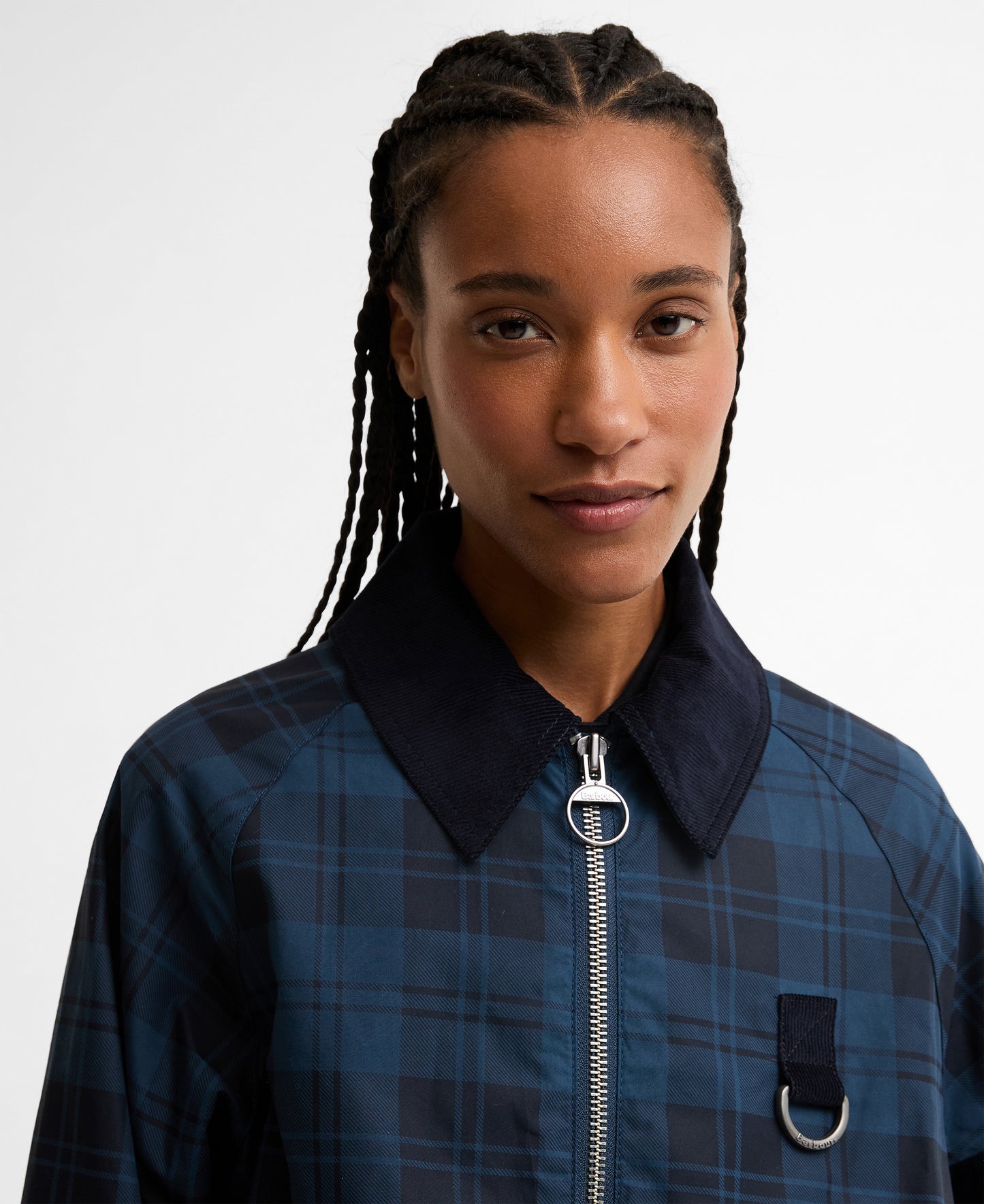 Barbour Baiton Cord Collar Tartan Casual Jacket