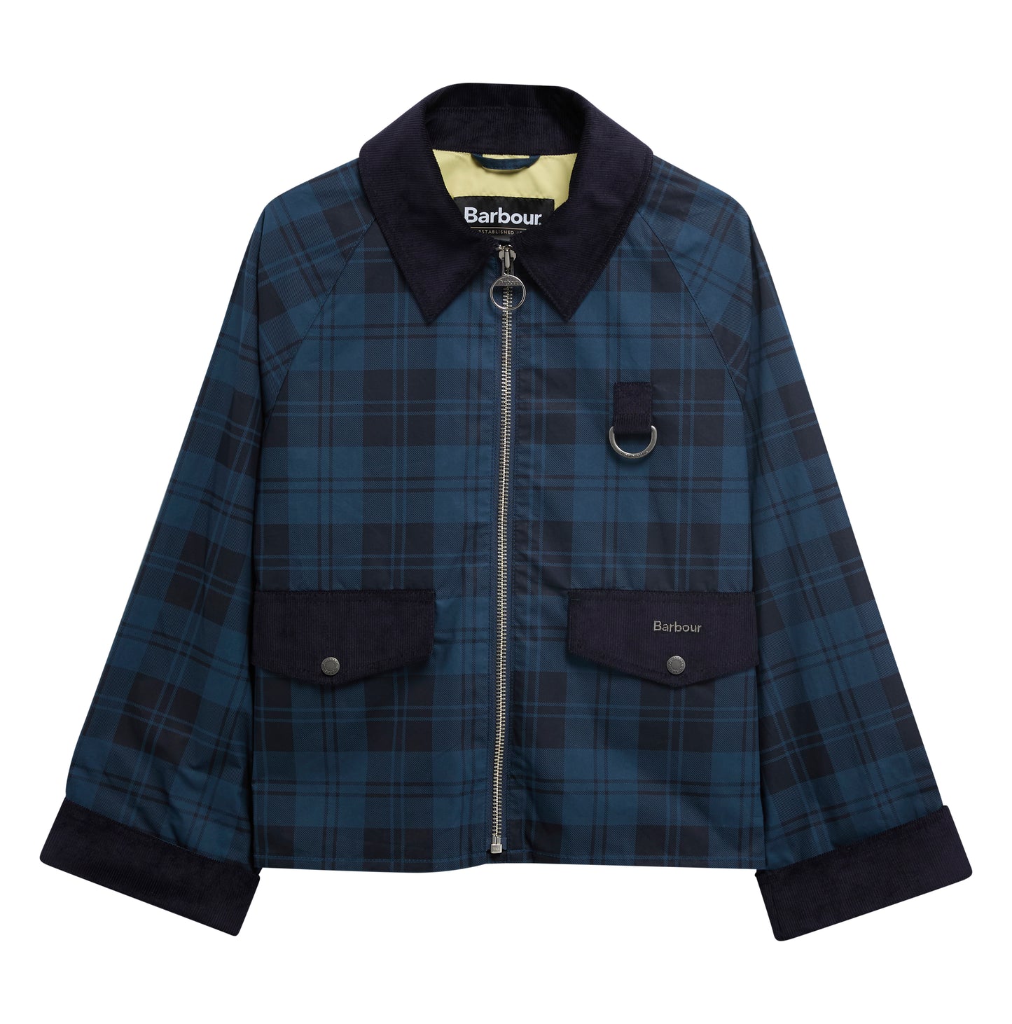 Barbour Baiton Cord Collar Tartan Casual Jacket