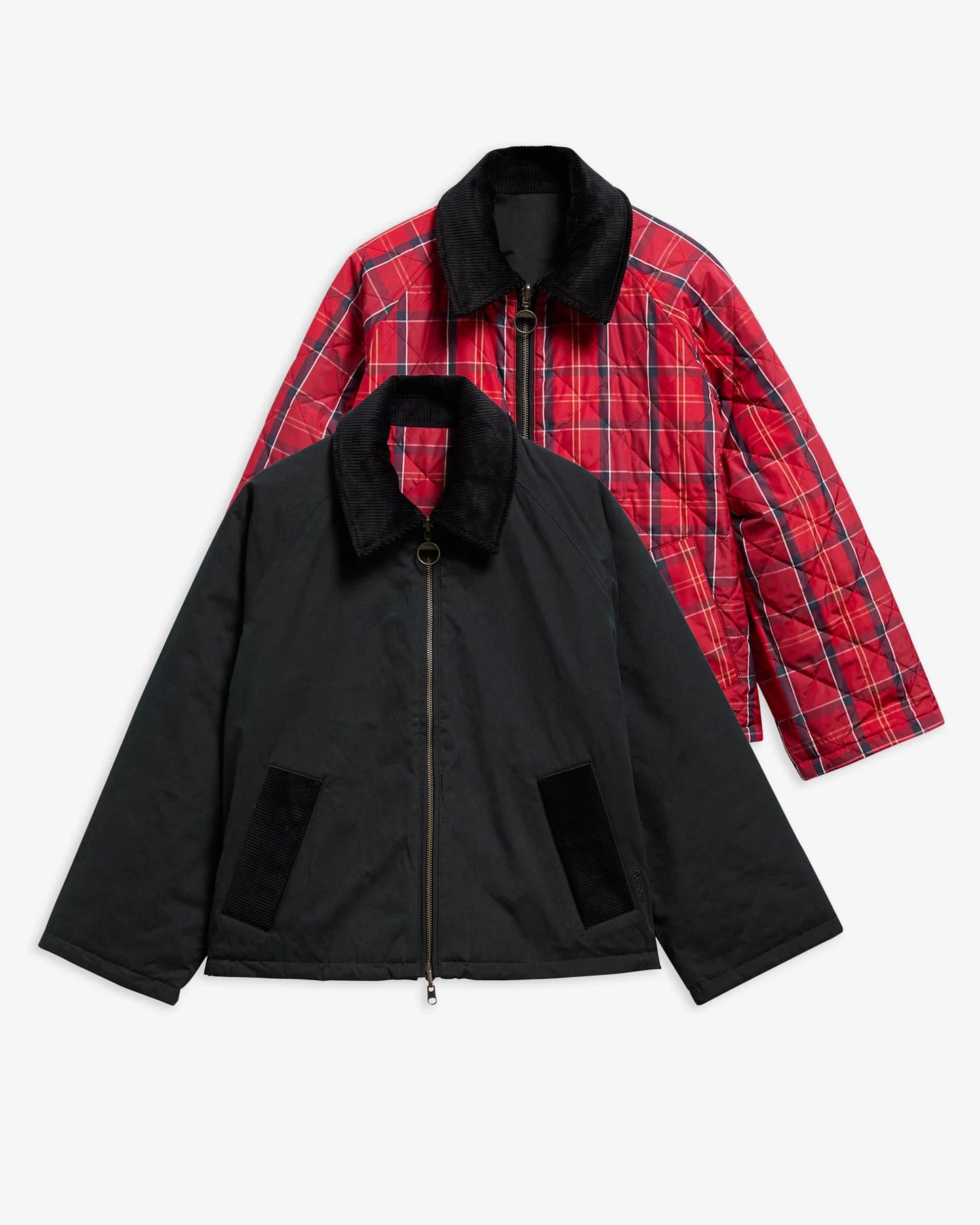 Barbour Dawn Reversible Jacket Black/Cardinal
