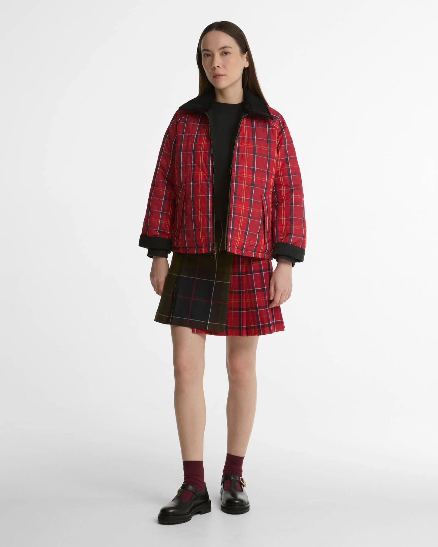 Barbour Dawn Reversible Jacket Black/Cardinal