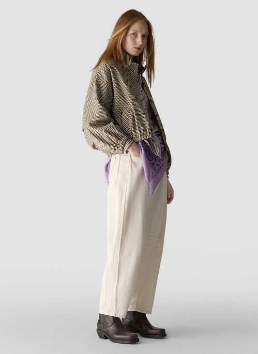 Le Comte Barrel Trousers-Macadamia