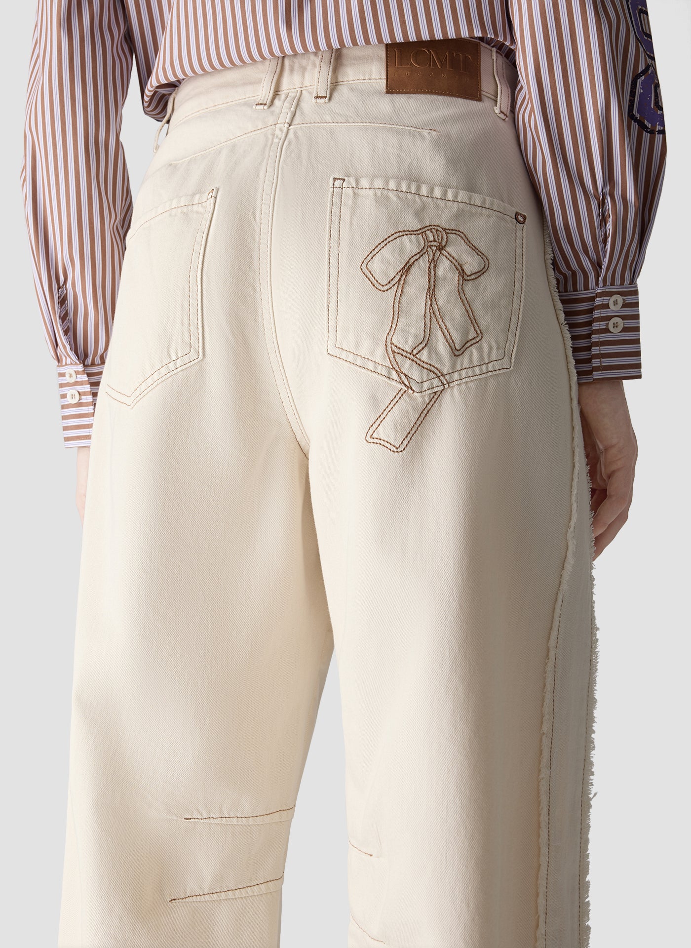 Le Comte Barrel Trousers-Macadamia