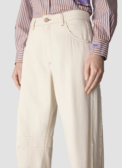 Le Comte Barrel Trousers-Macadamia