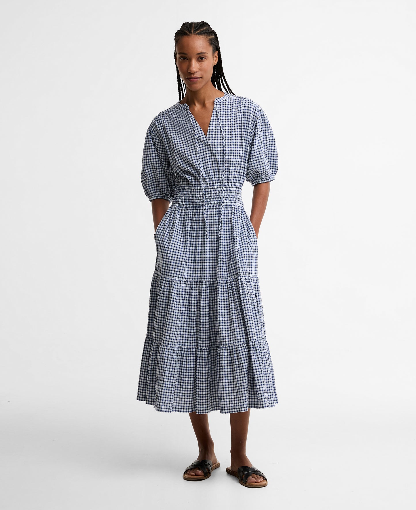 Barbour Ashwell Midi Dress Multi Gingham