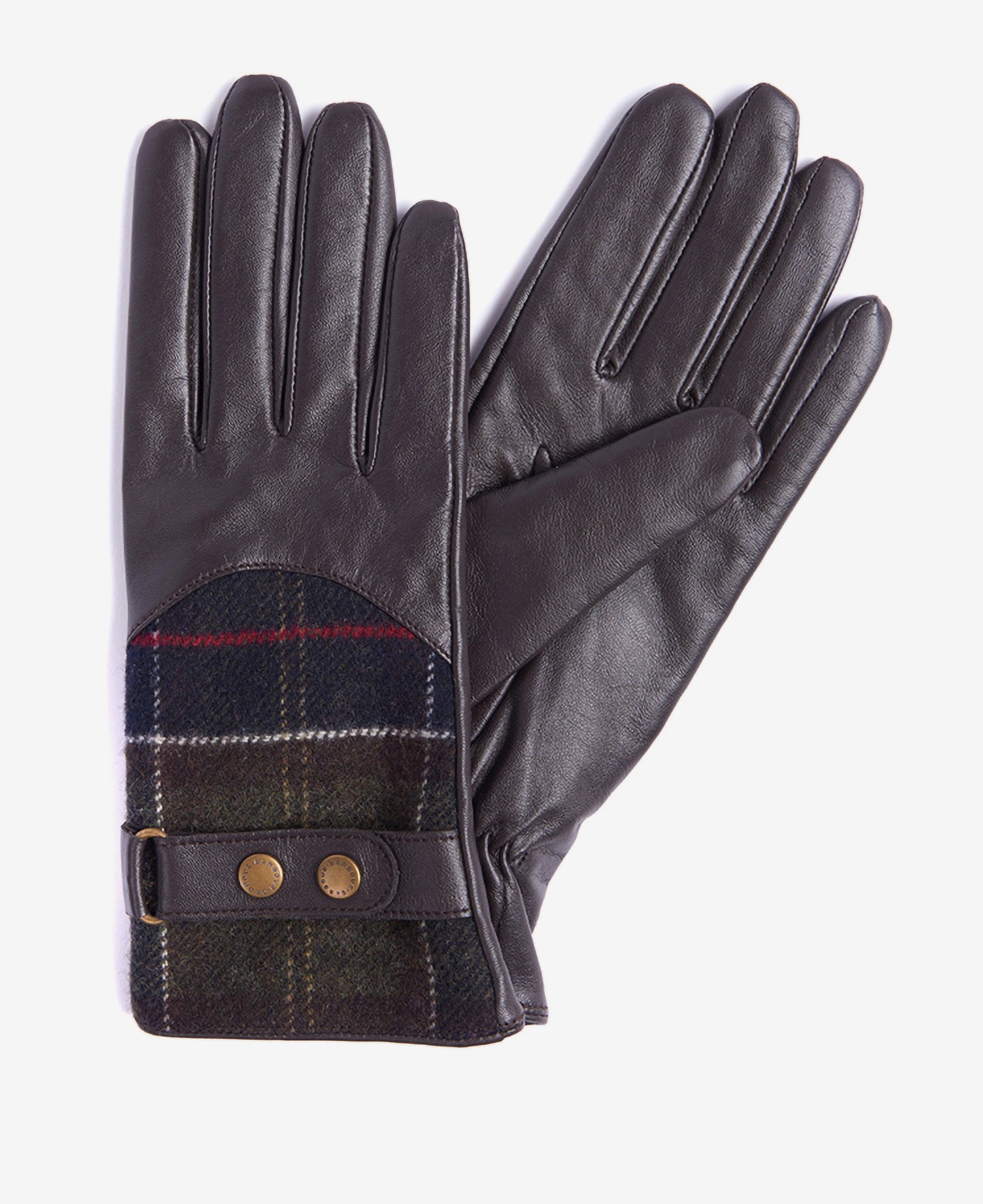 Barbour Dee Tartan Glove Dark Brown