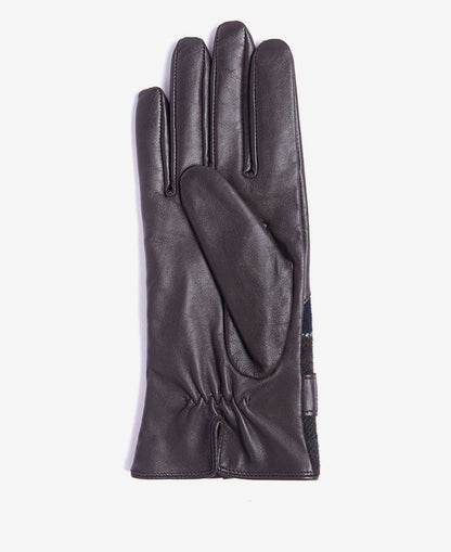 Barbour Dee Tartan Glove Dark Brown