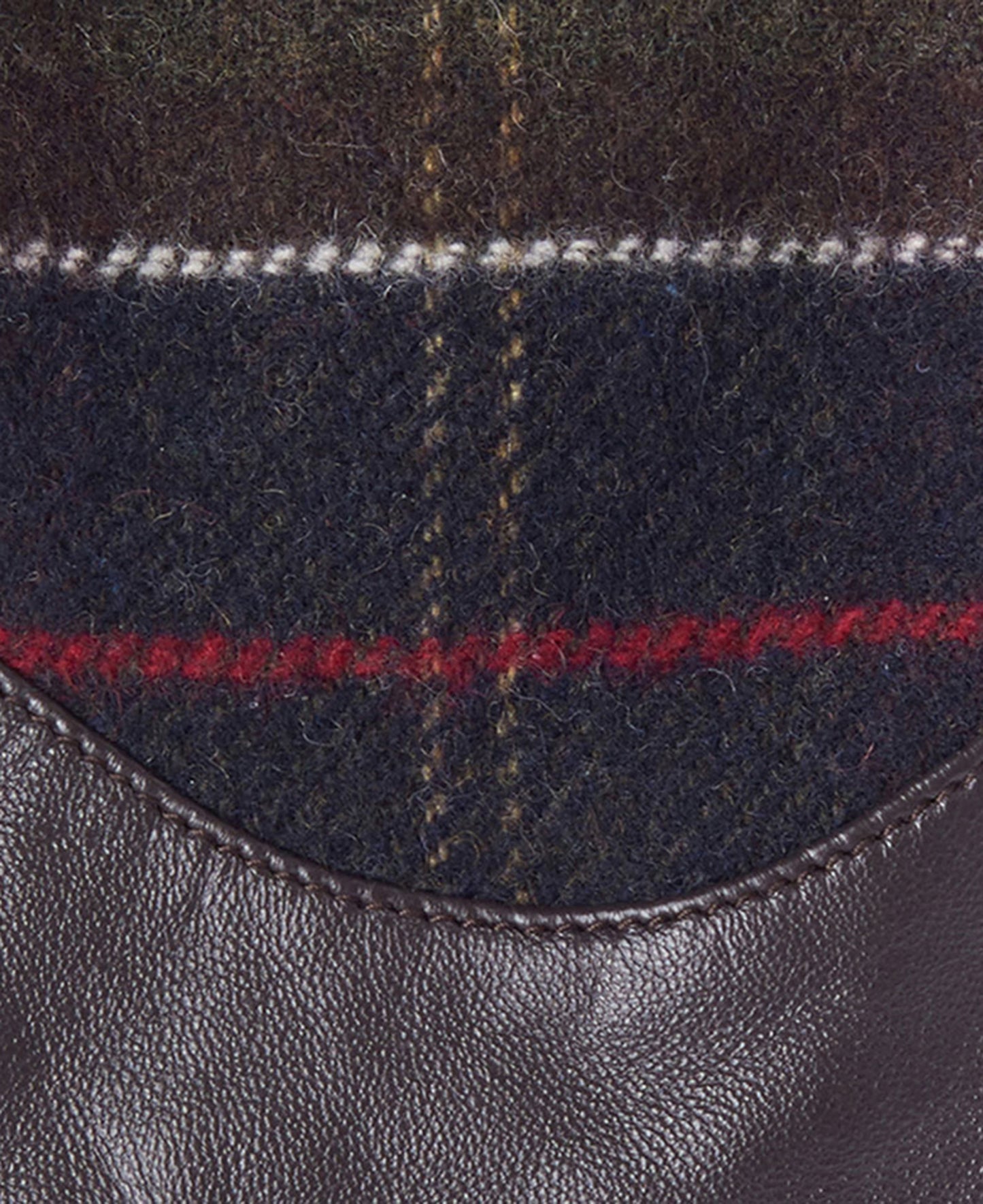 Barbour Dee Tartan Glove Dark Brown