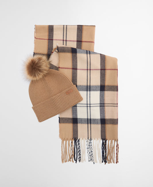 Barbour Dover Beanie/Scarf Hessian Tartan
