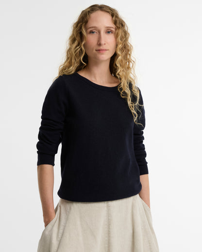 Barbour Pendle Crew Knitwear Navy / Birch