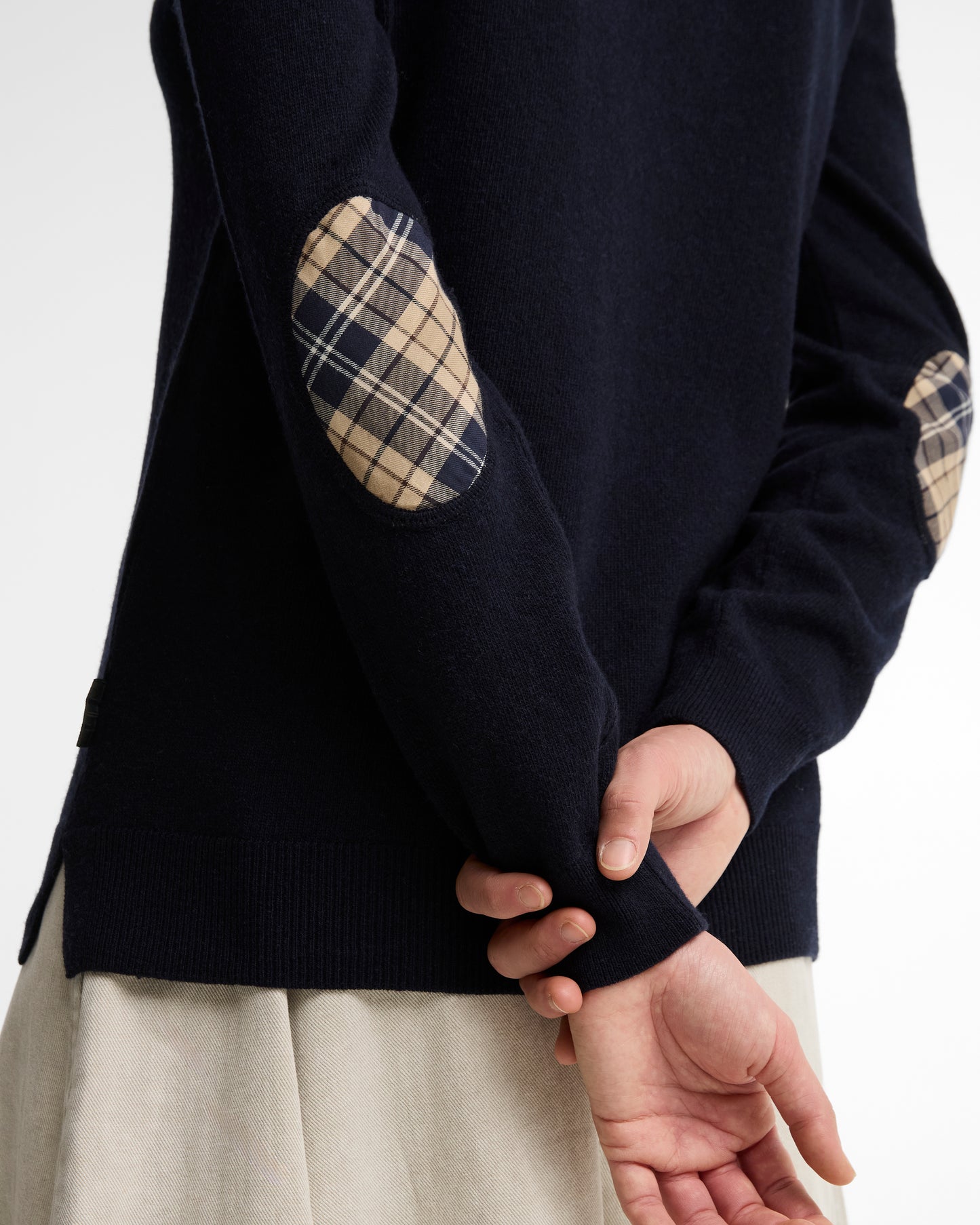Barbour Pendle Crew Knitwear Navy / Birch