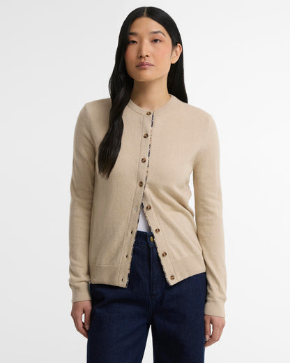 Barbour Pendle Cardi Honey/Birchwood