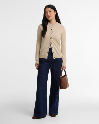 Barbour Pendle Cardi Honey/Birchwood