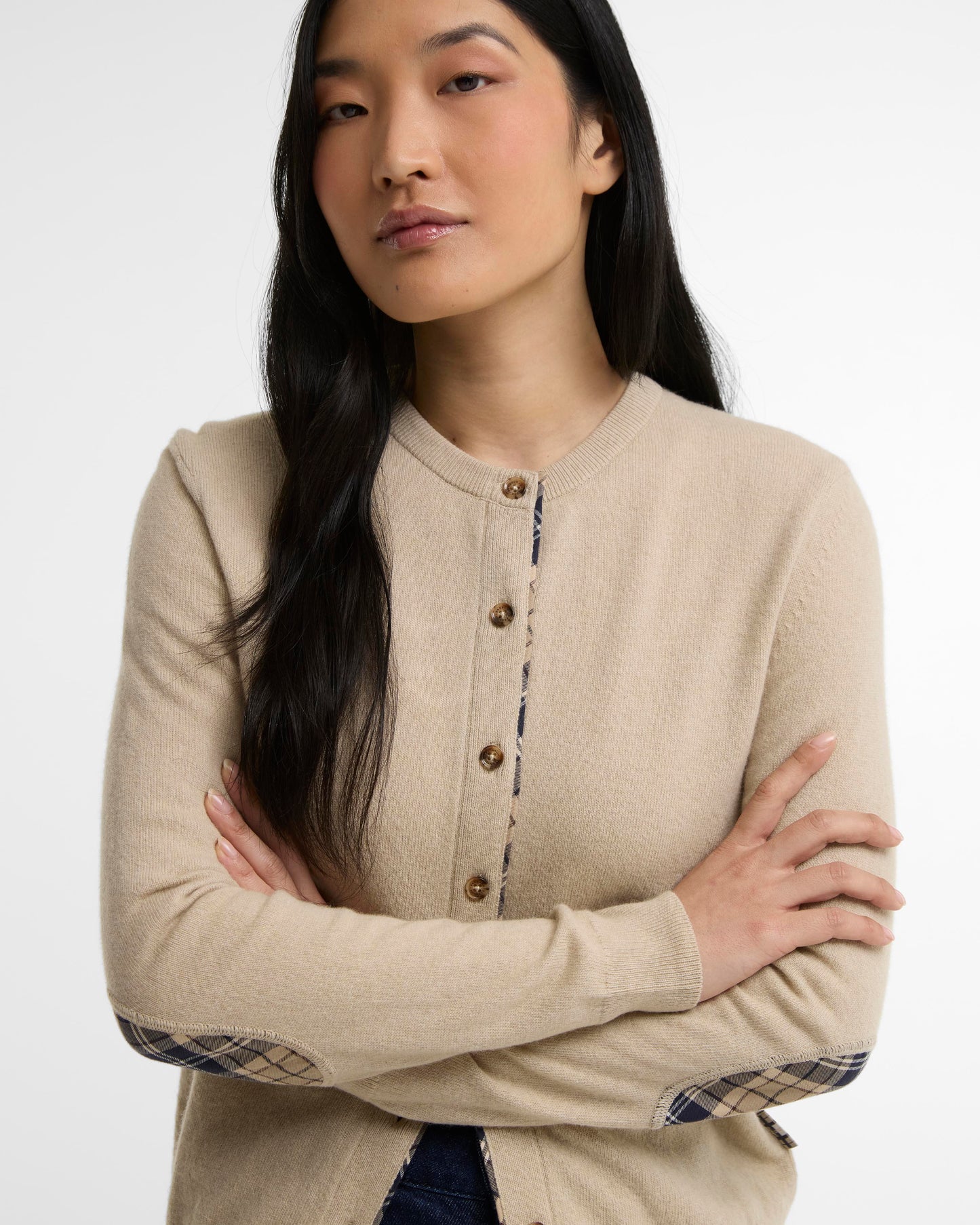 Barbour Pendle Cardi Honey/Birchwood