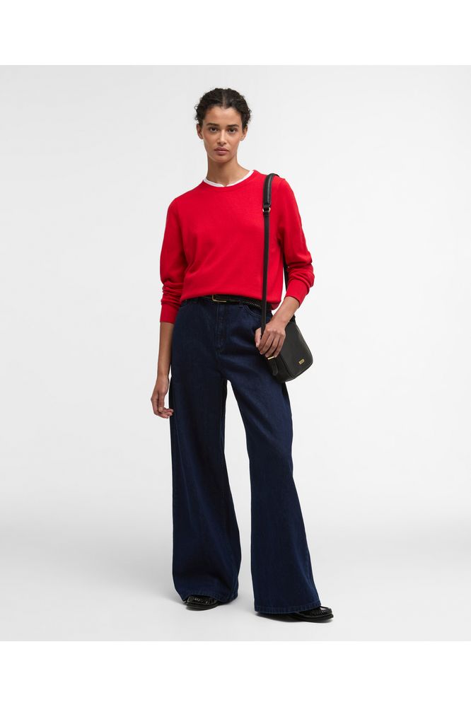 Barbour Oakley Knit Poppy Red