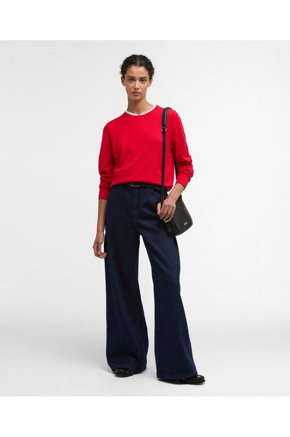 Barbour Oakley Knit Poppy Red