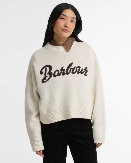 Barbour Ivybridge Knit Ecru